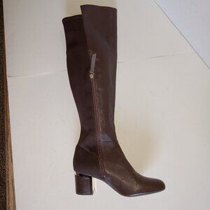 New WOB DKNY Cora Almond Toe Knee-High Boots | Moca Brown | Size 7 |